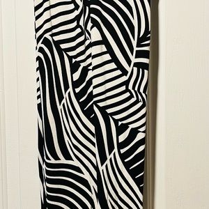 Stylish flared-leg pants.